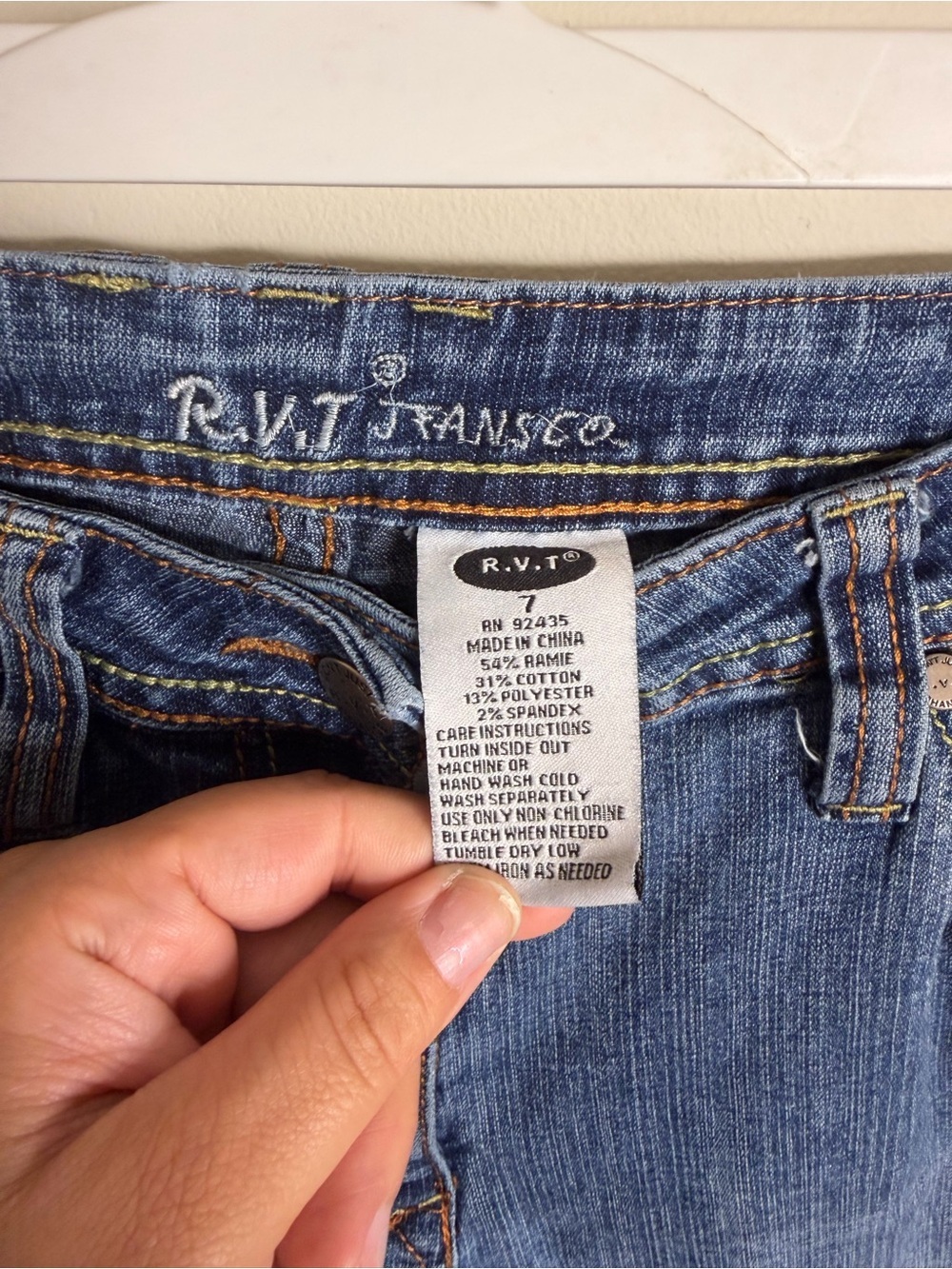 Y2K RVT Medium Blue Bootcut Jeans - Picture 3 of 7